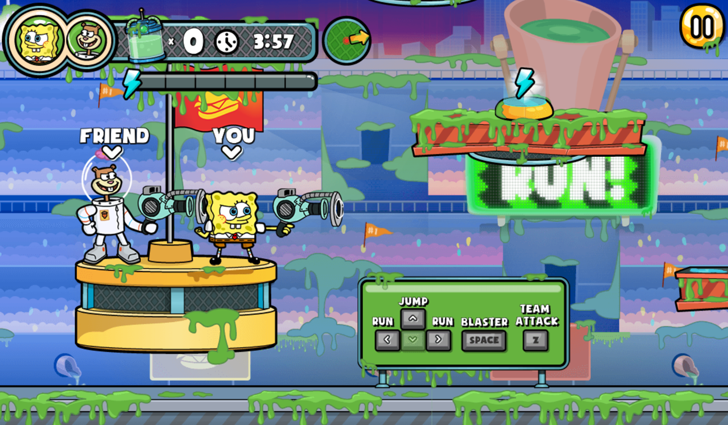 Nick Capture the Slime Game Start Screenshot.