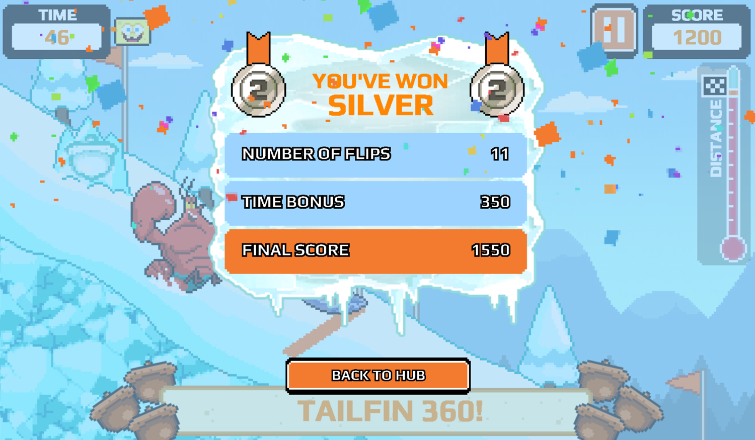 Nick Champions of the Chill 2 Game High Kickin Shreddin Score Screenshot.