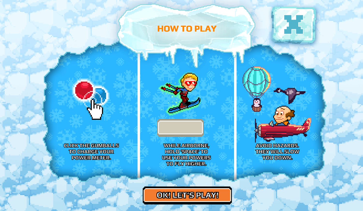 Nick Champions of the Chill 2 Game Light Speed Skiing How To Play Screenshot.