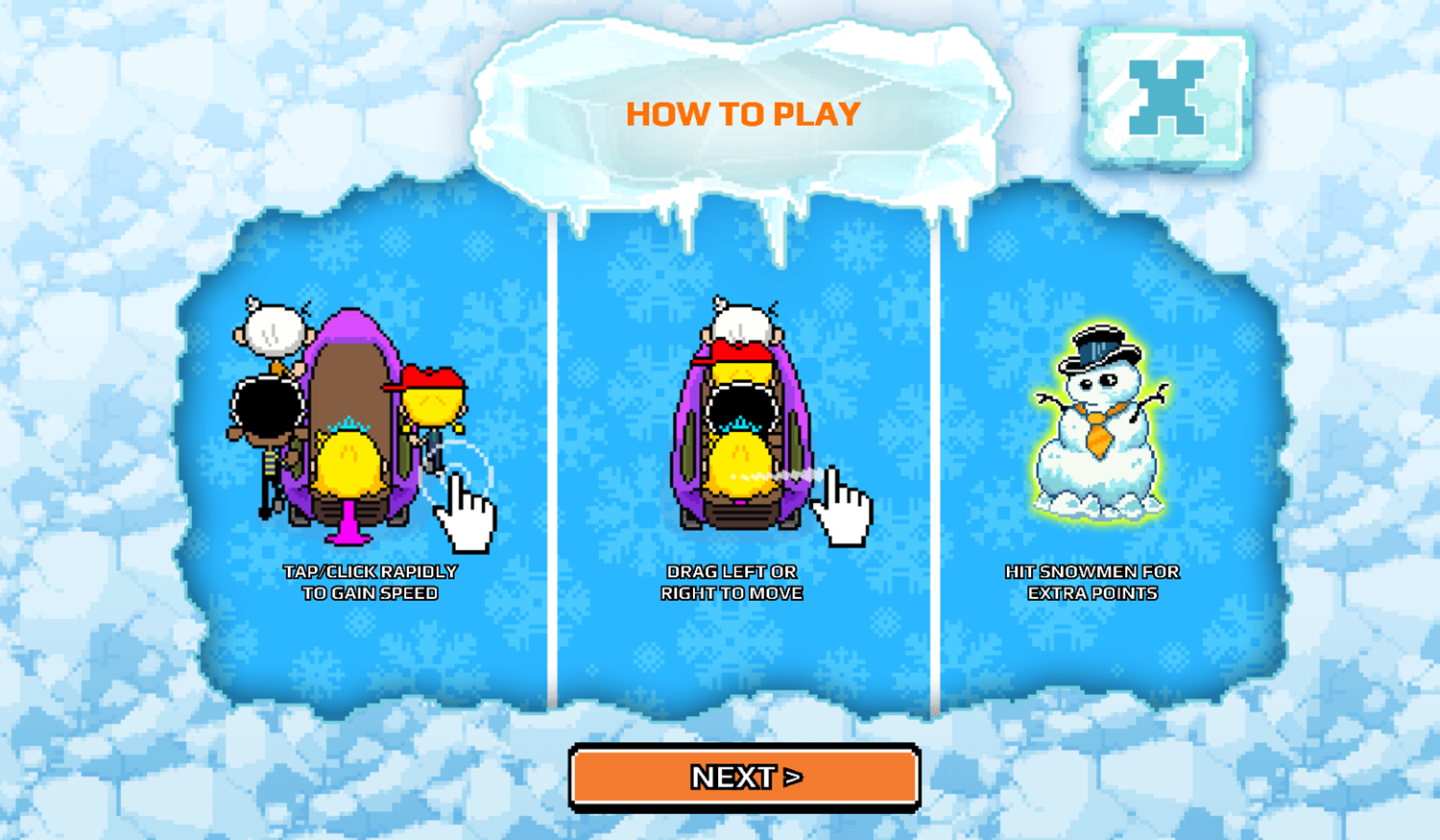 Nick Champions of the Chill 2 Game Loud Loud Loud Sled How To Play Screenshot.