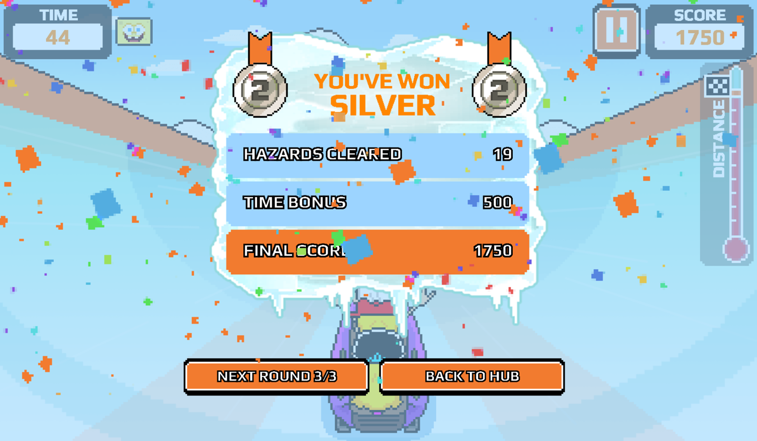 Nick Champions of the Chill 2 Game Loud Loud Loud Sled Score Screenshot.