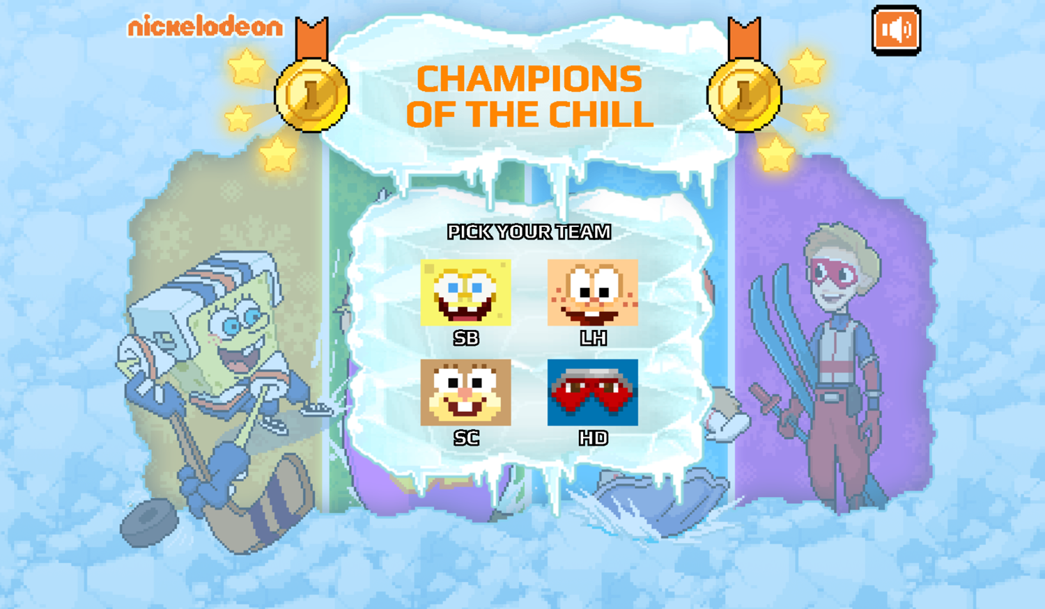 Nick Champions of the Chill 2 Game Pick Team Screenshot.