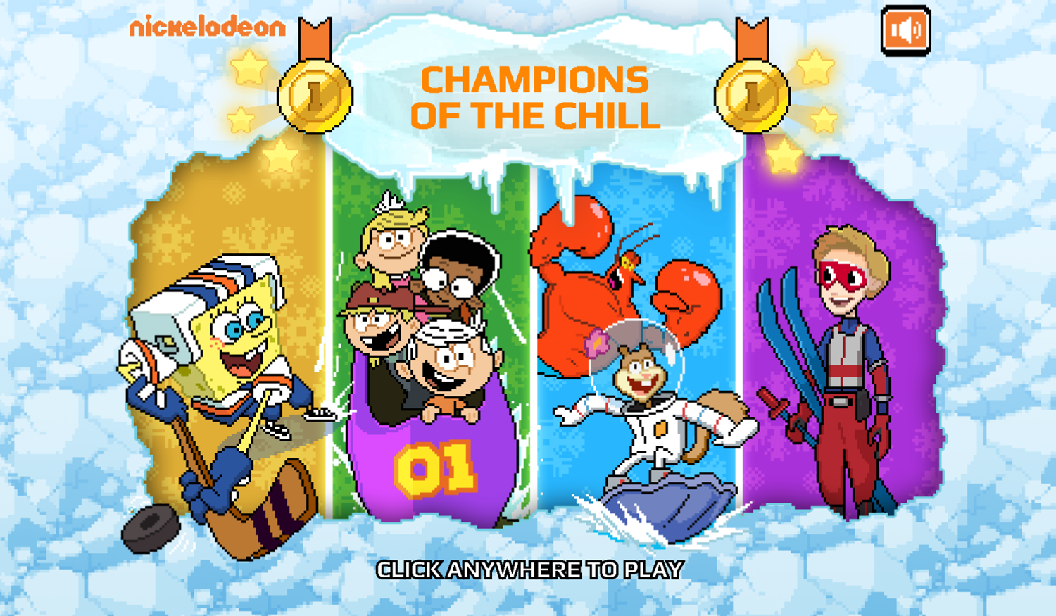 Nick Champions of the Chill 2 Game Welcome Screen Screenshot.