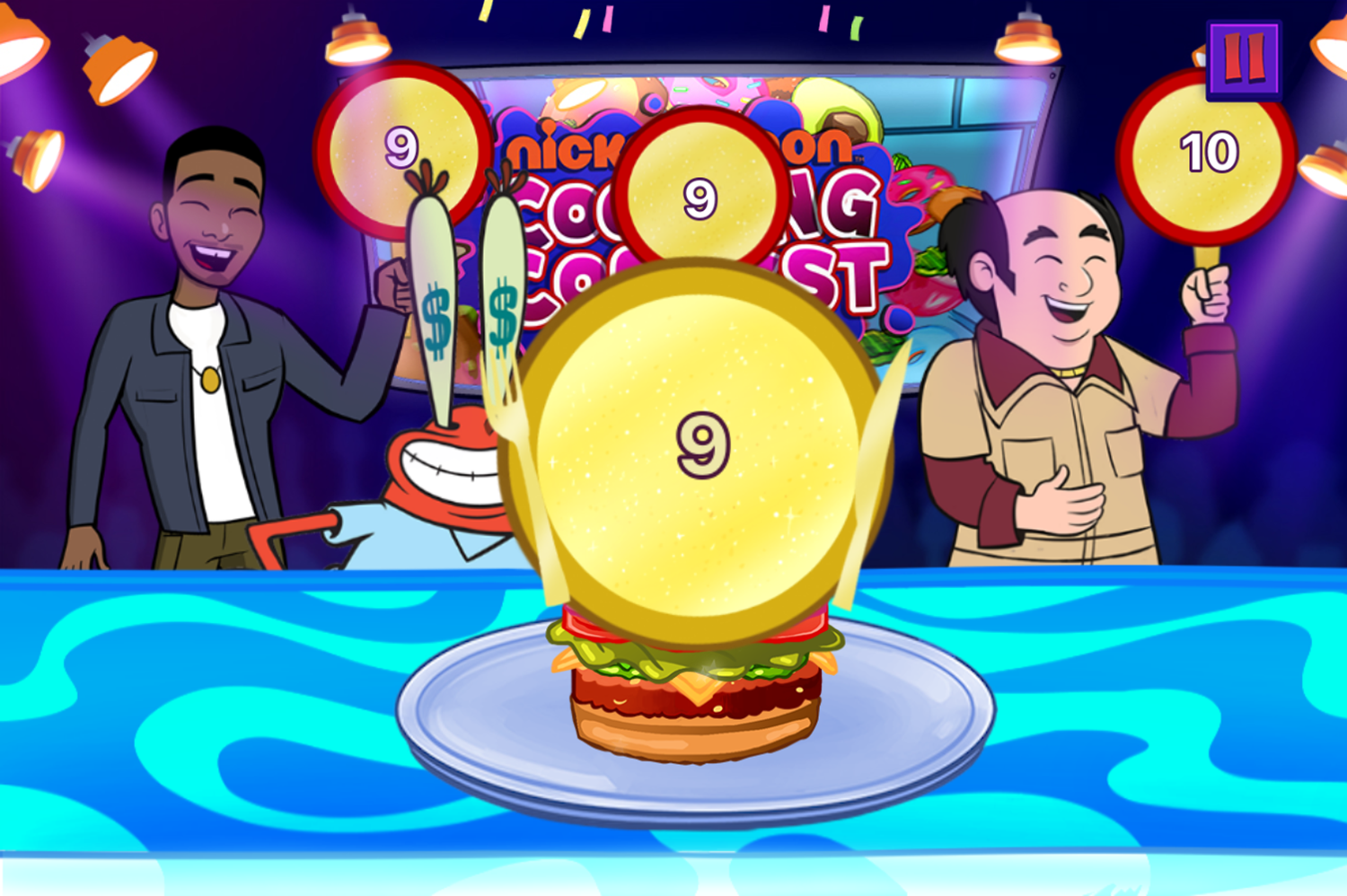 Nick Cooking Contest Game Prepare Food Score Screenshot.