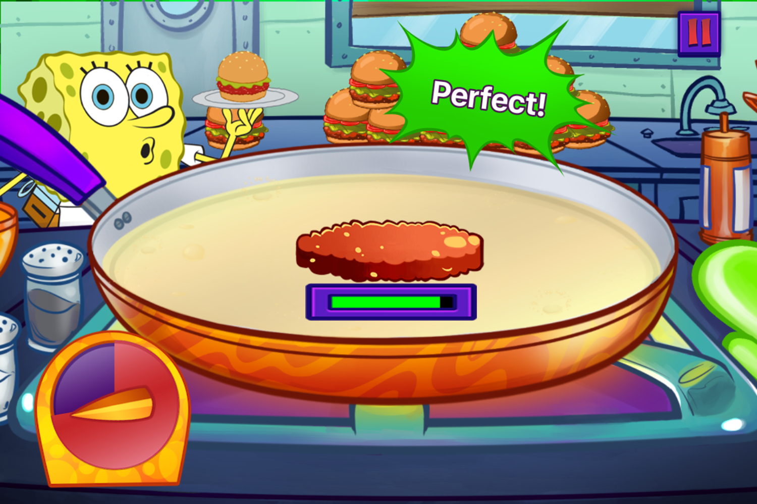 Nick Cooking Contest Game Fry Beef Complete Screenshot.