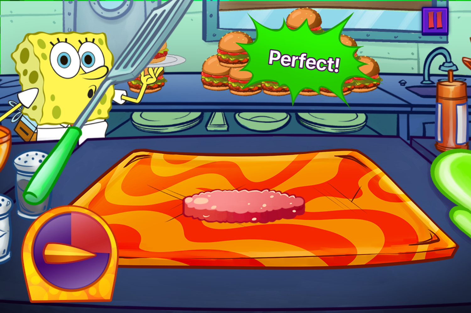 Nick Cooking Contest Game Pound Beef Complete Screenshot.