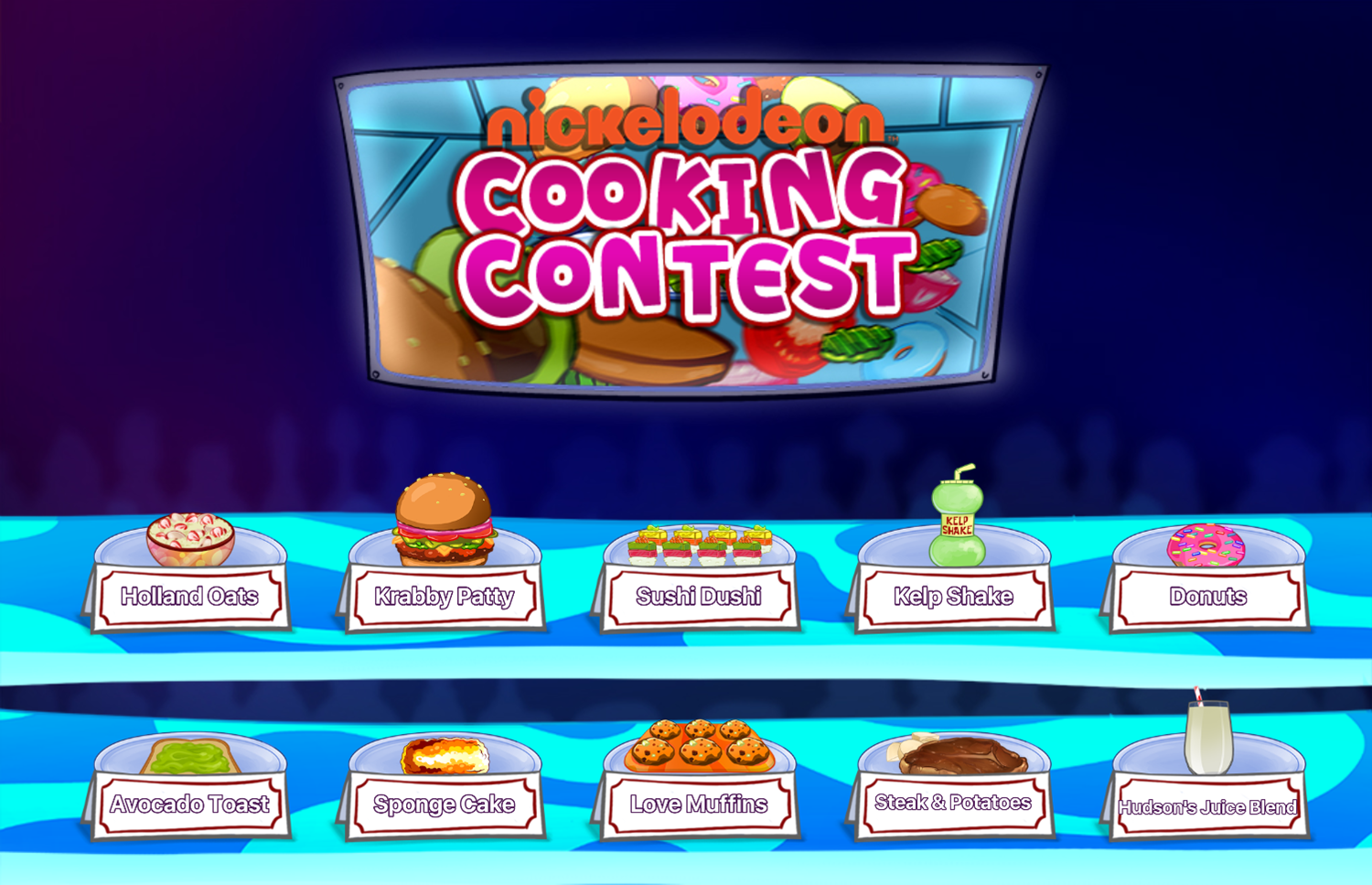 Nick Cooking Contest Game Select Food Screenshot.