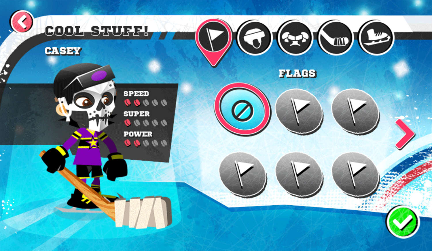 Nick Hockey Stars Character Customization Screenshot.