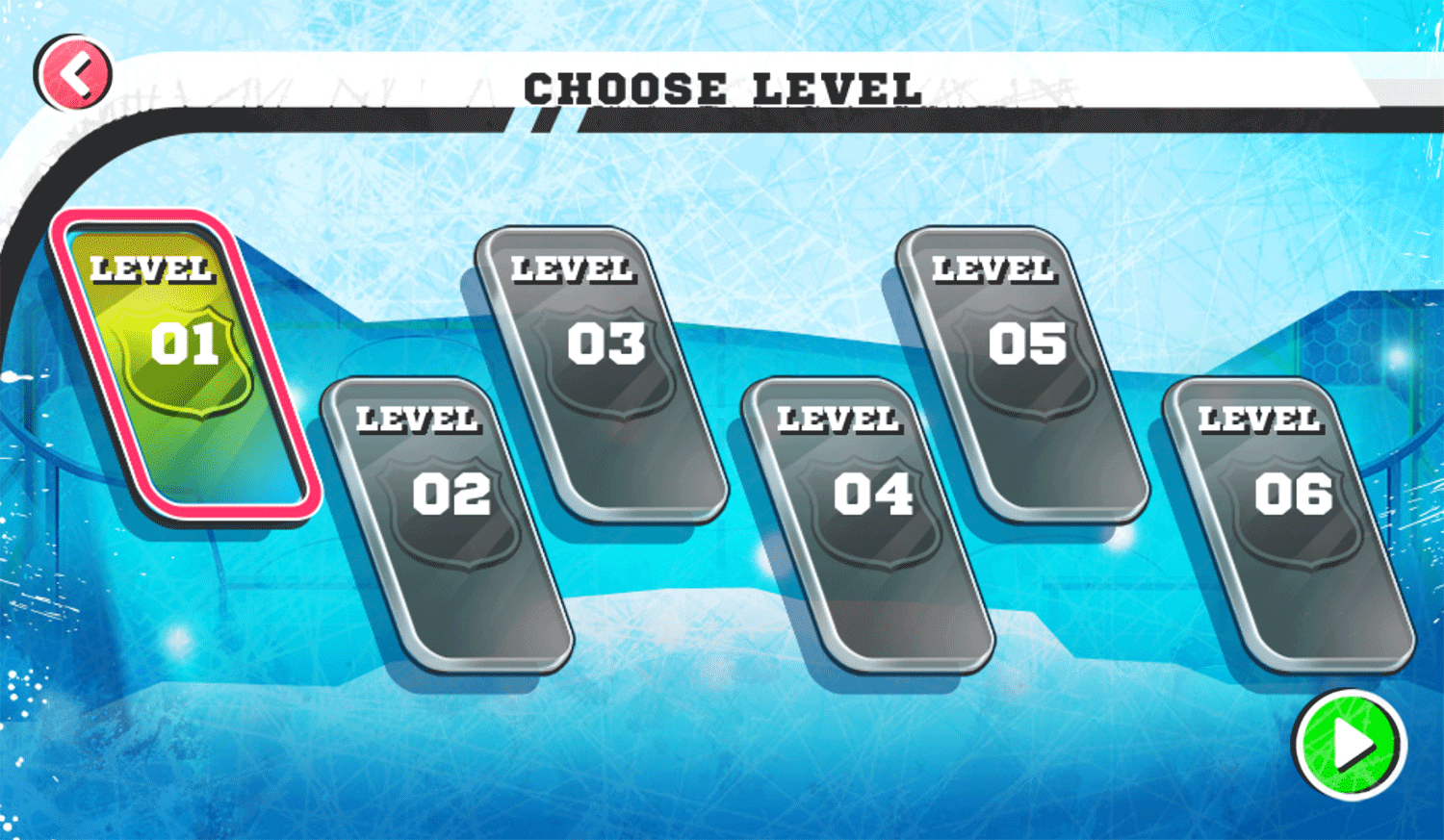 Nick Hockey Stars Choose Level Screenshot.