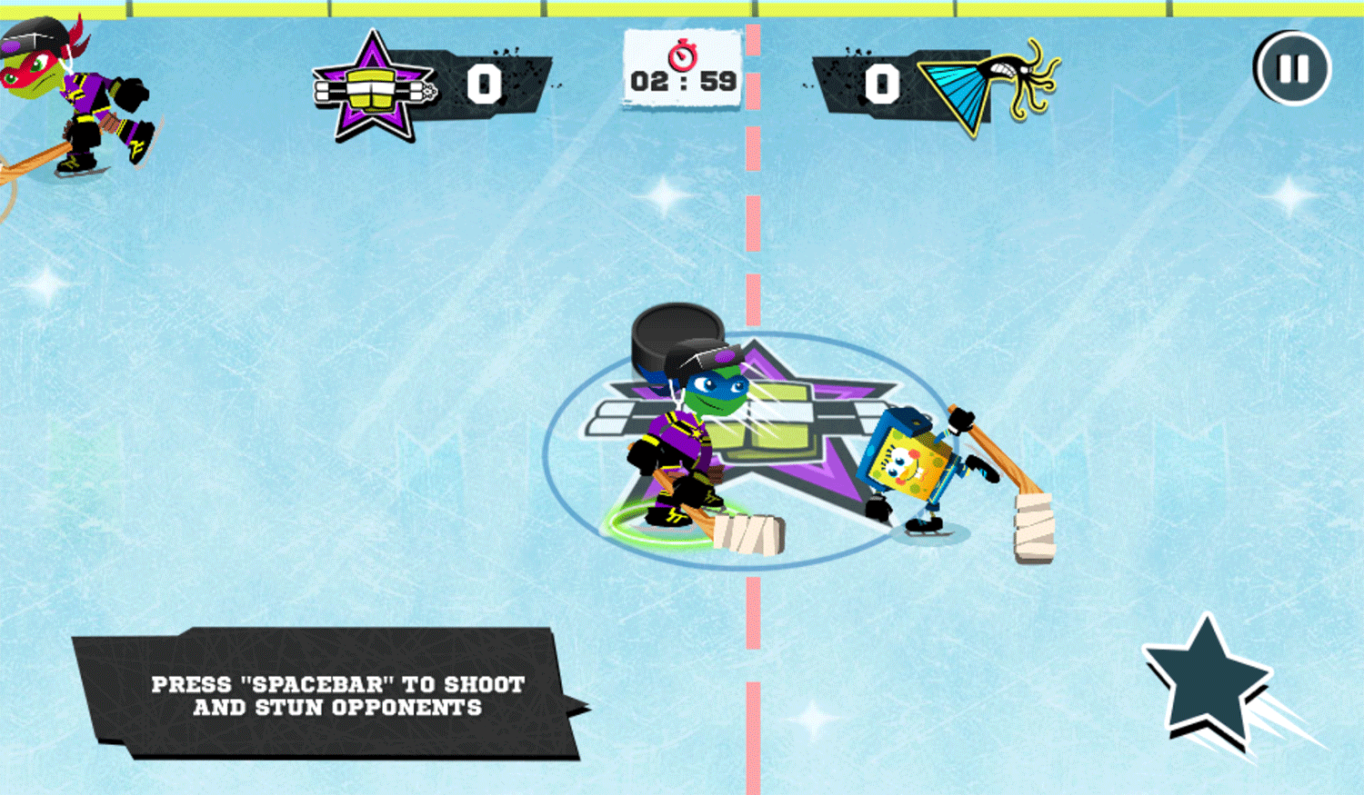 Nick Hockey Stars How To Play Screenshot.