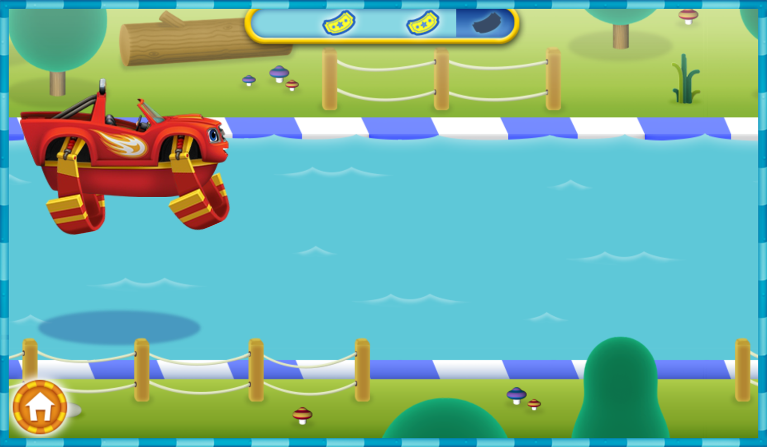 Nick Jr Water Park Blaze Gameplay Screenshot.