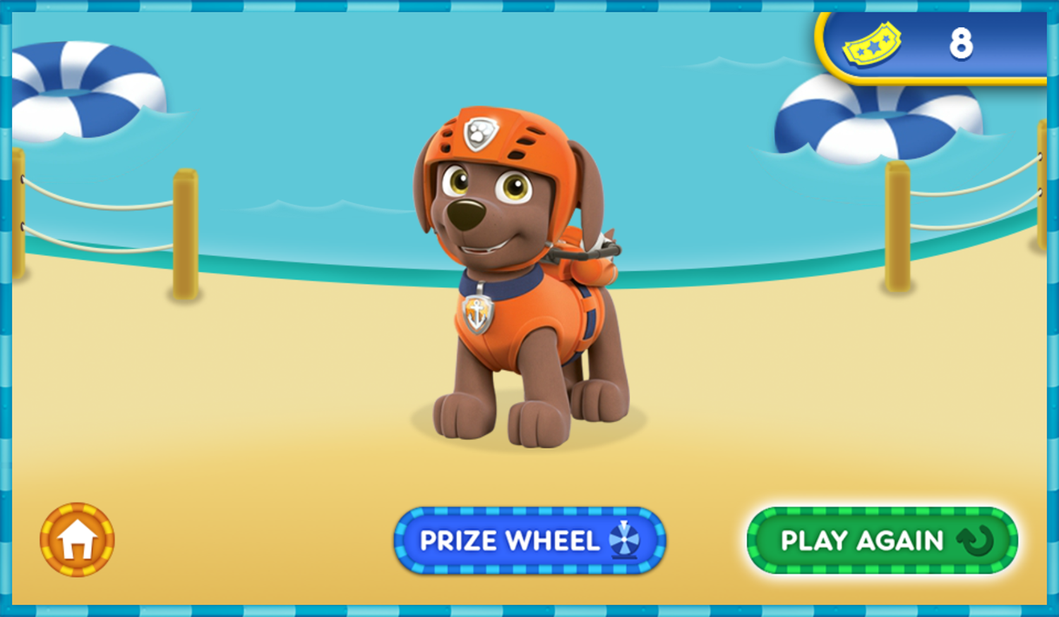 Nick Jr Water Park Paw Patrol Score Screenshot.