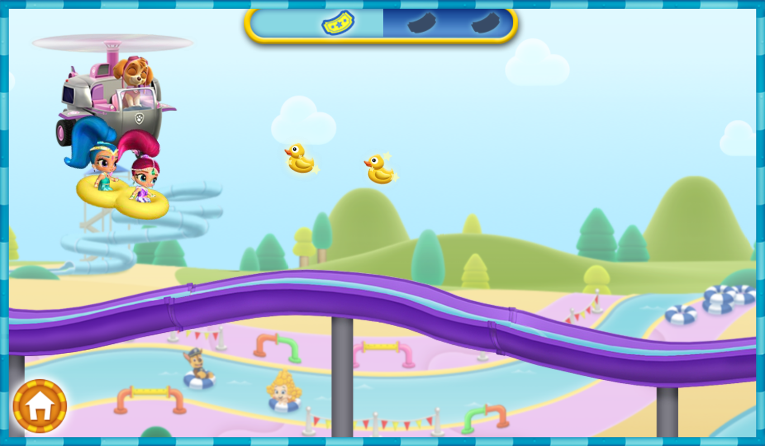 Nick Jr Water Park Shimmer and Shine Gameplay Screenshot.