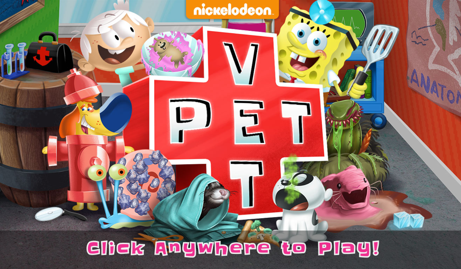 Nick Pet Vet Welcome Screen Screenshot.