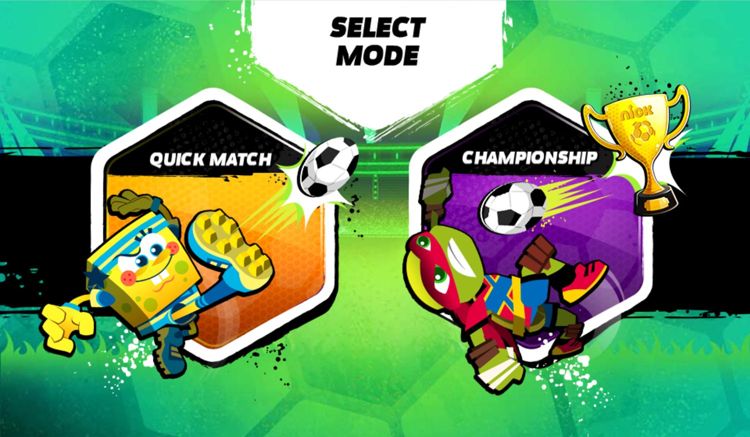 Nick Soccer Stars 2 Game Mode Select Screenshot.