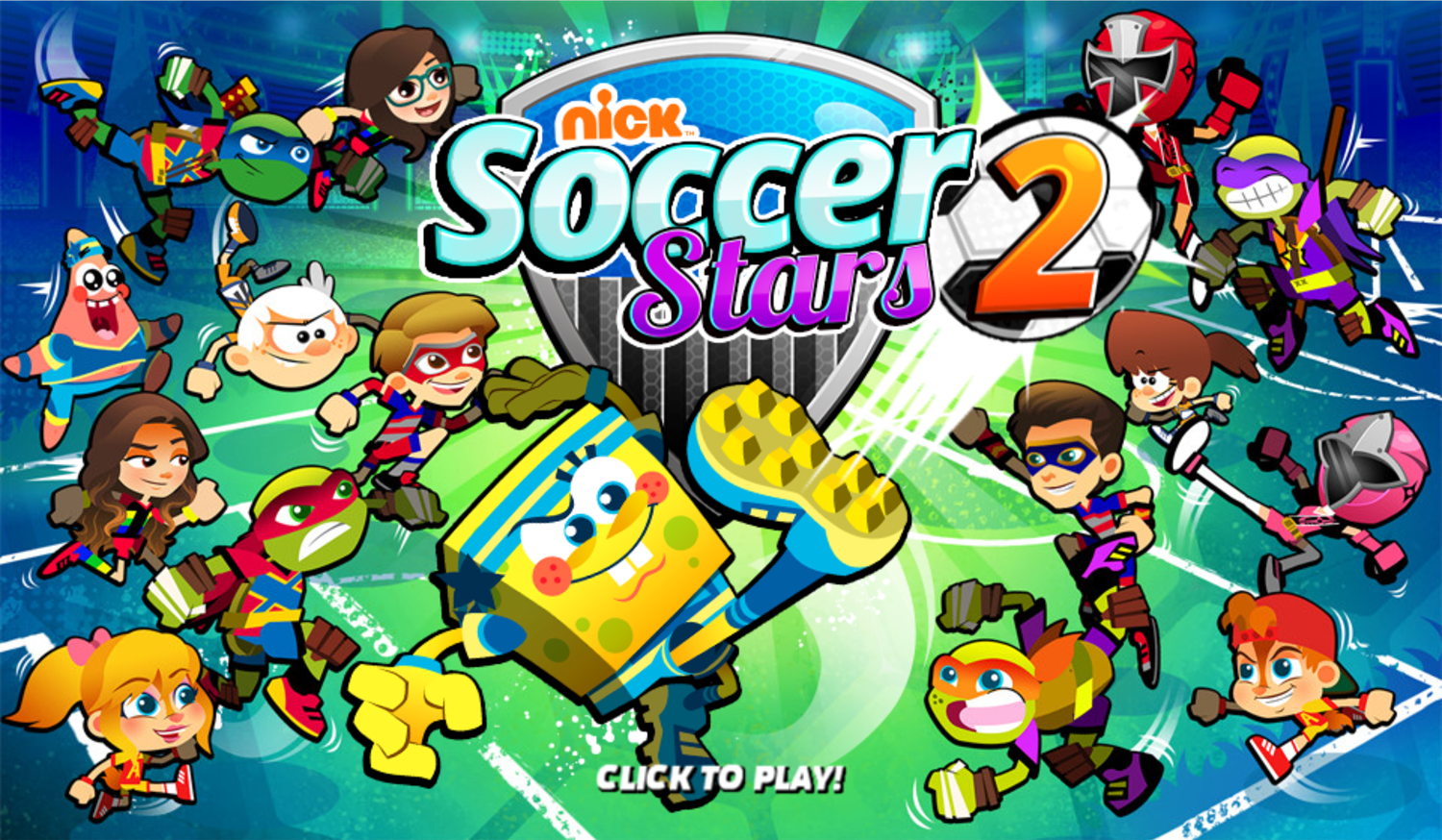Nick Soccer Stars 2 Game Welcome Screen Screenshot.