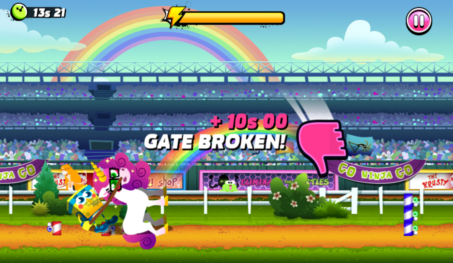 Nick Summer Sports Stars Horseback Riding Game Play Screenshot.