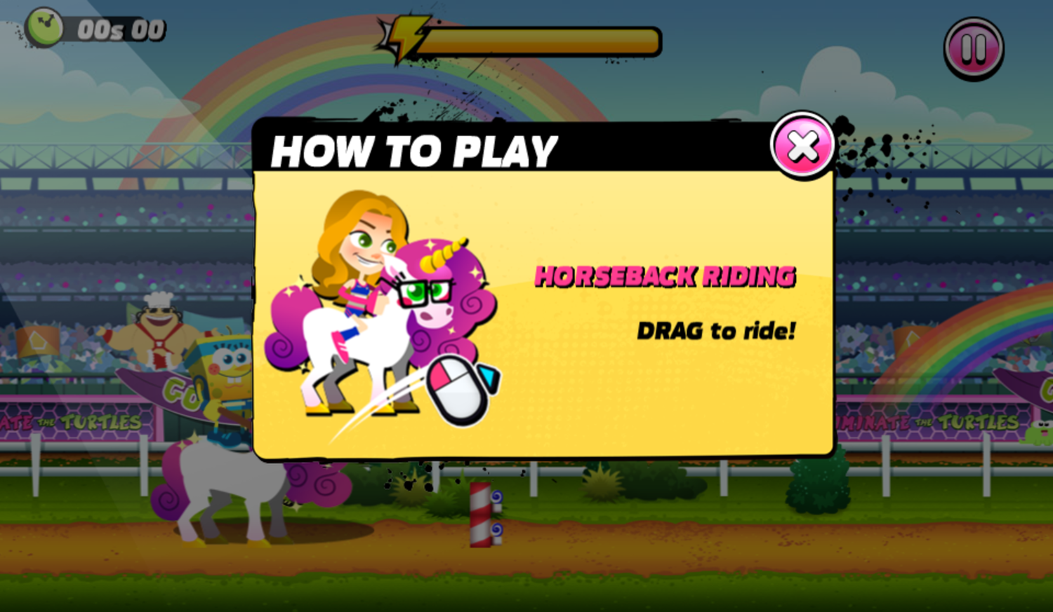 Nick Summer Sports Stars Horseback Riding How To Play Screenshot.