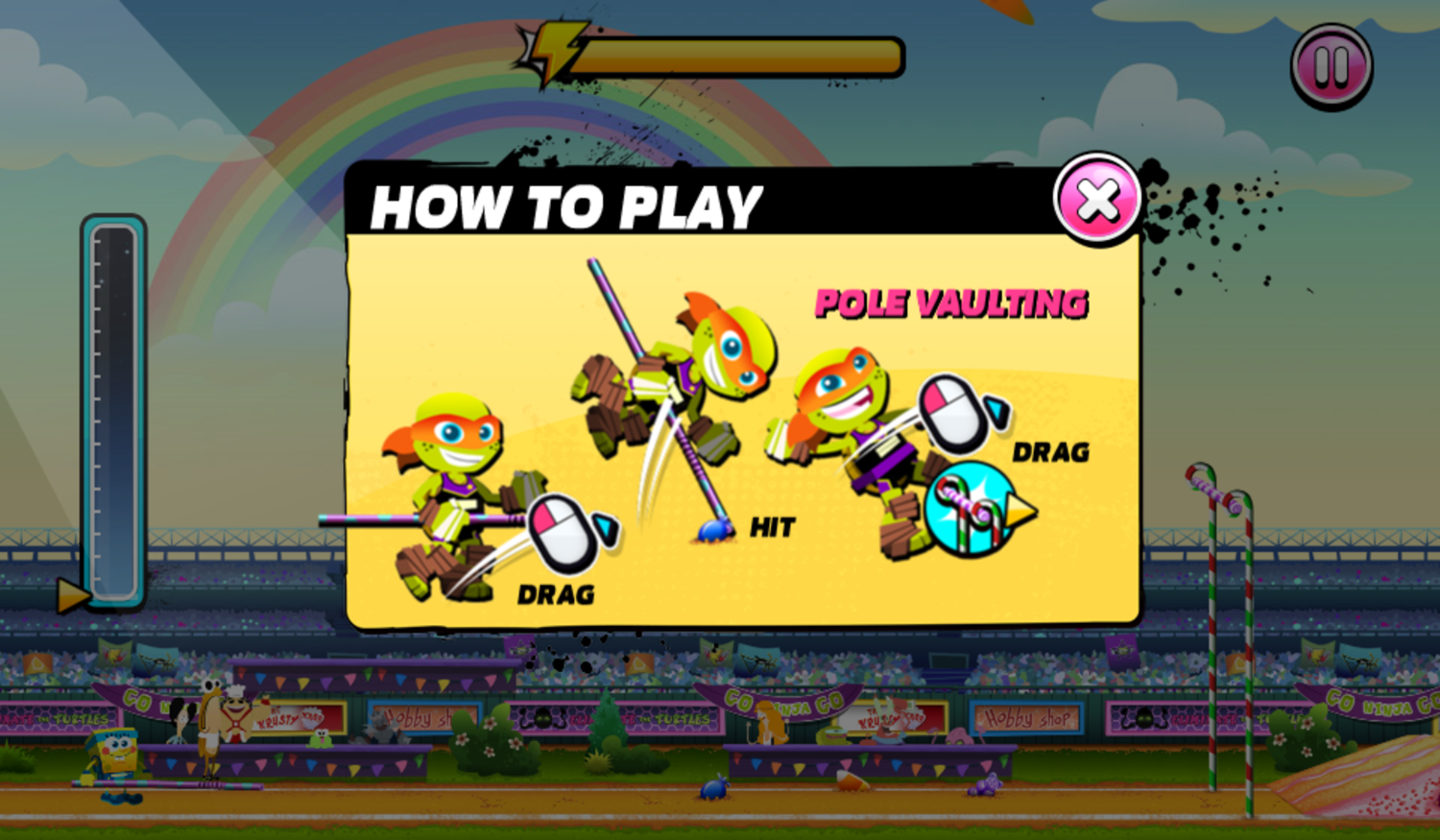 Nick Summer Sports Stars Pole Vaulting How To Play Screenshot.