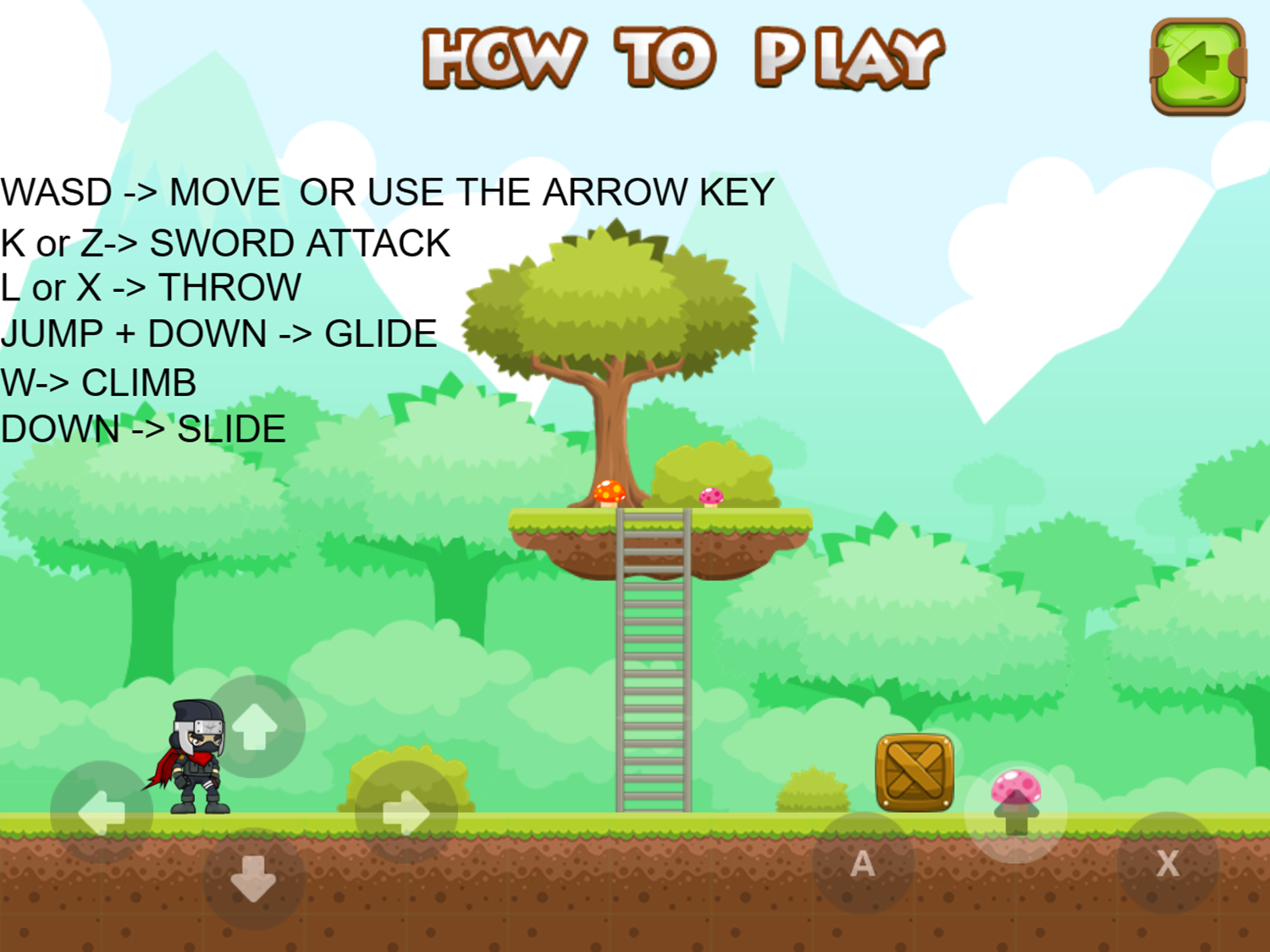 Ninja Boy Adventure 2 Game How To Play Screenshot.