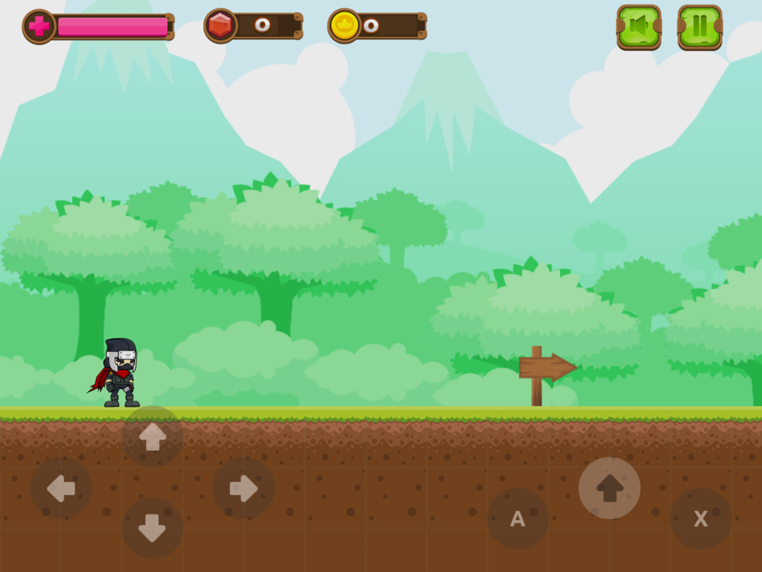 Ninja Boy Adventure 2 Game Level Start Screenshot.