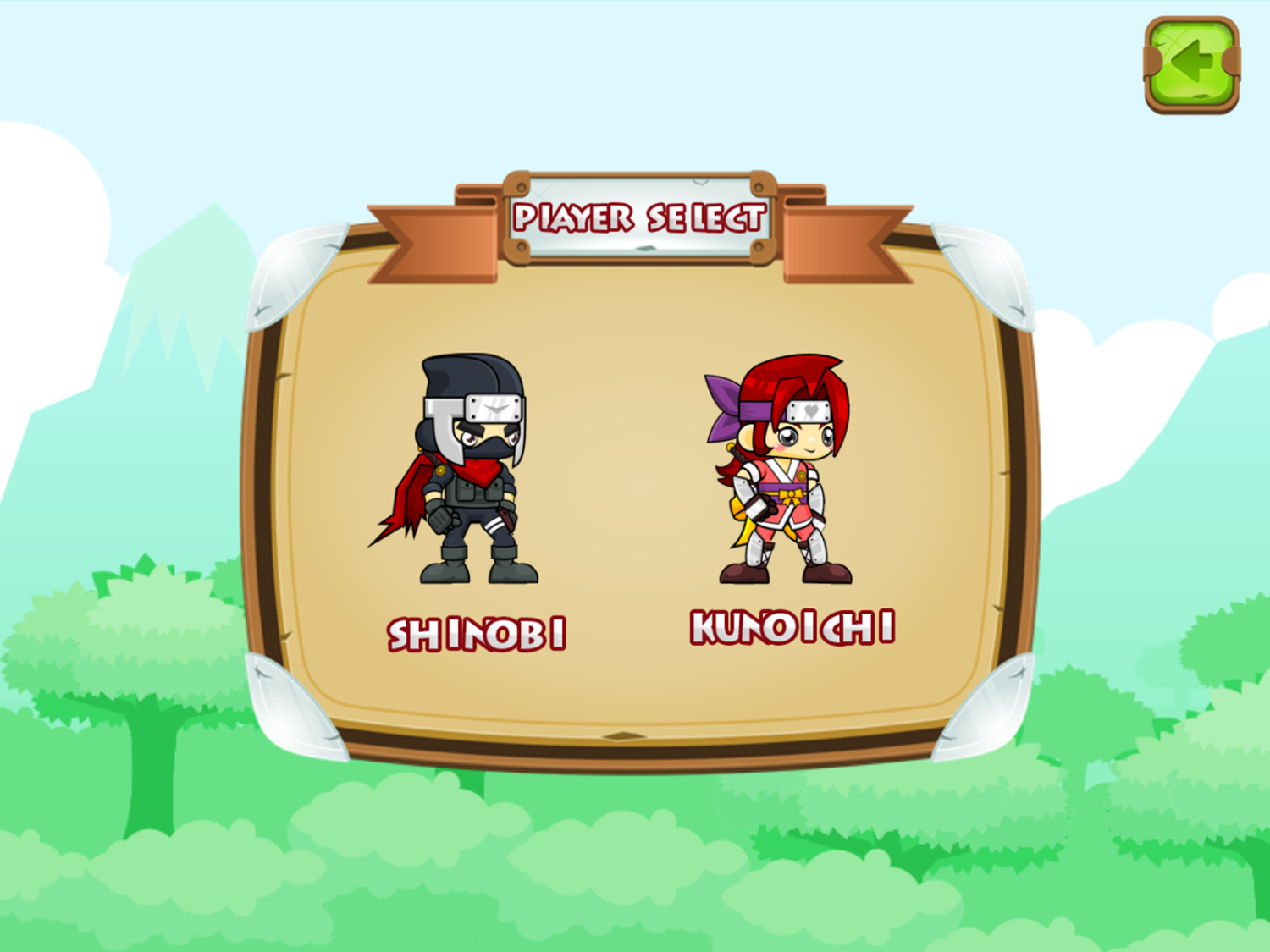 Ninja Boy Adventure 2 Game Player Select Screenshot.