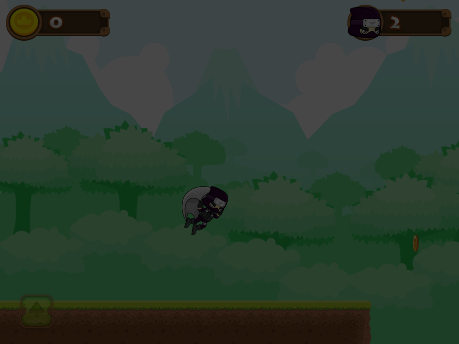 Ninja Boy Flying Game Start Screenshot.