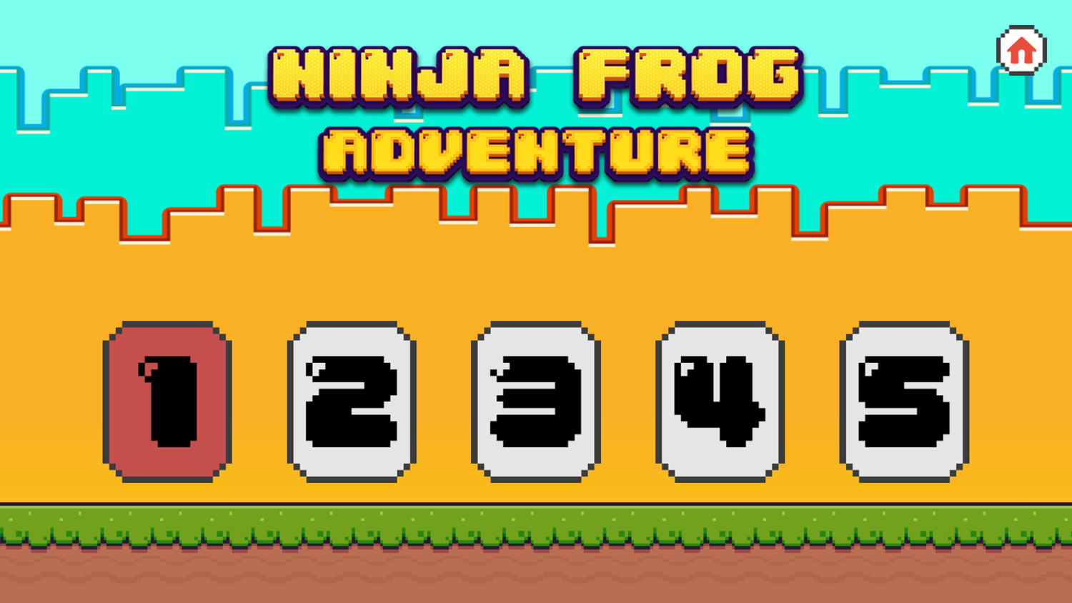 Ninja Frog Adventure Game Level Select Screenshot.