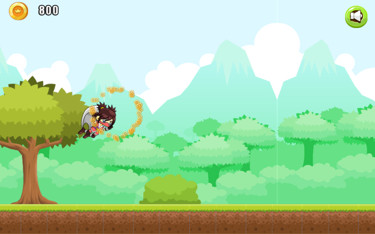 Ninja Girl Escape Game Air Glide Screenshot.