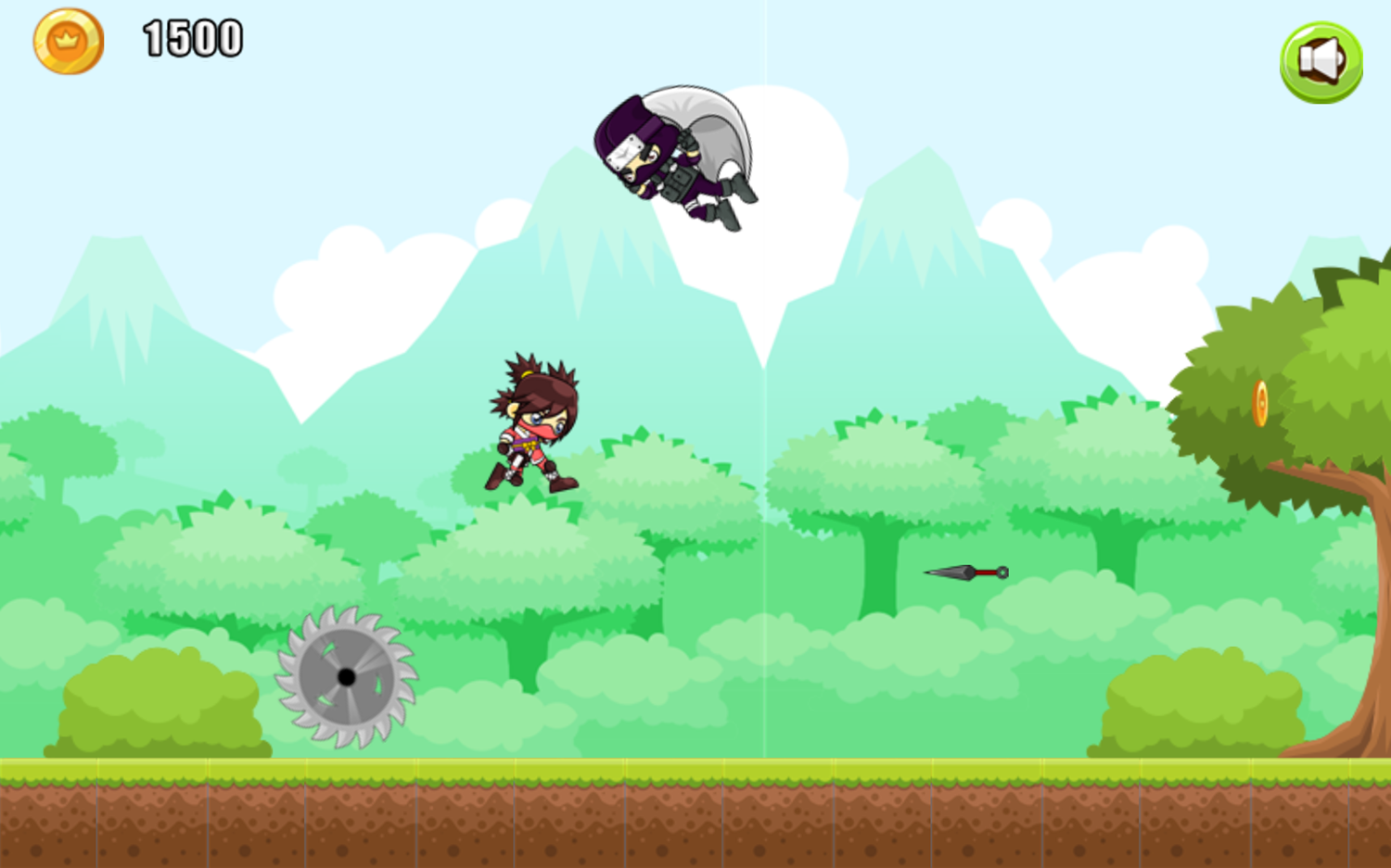 Ninja Girl Escape Game Challenge Screenshot.