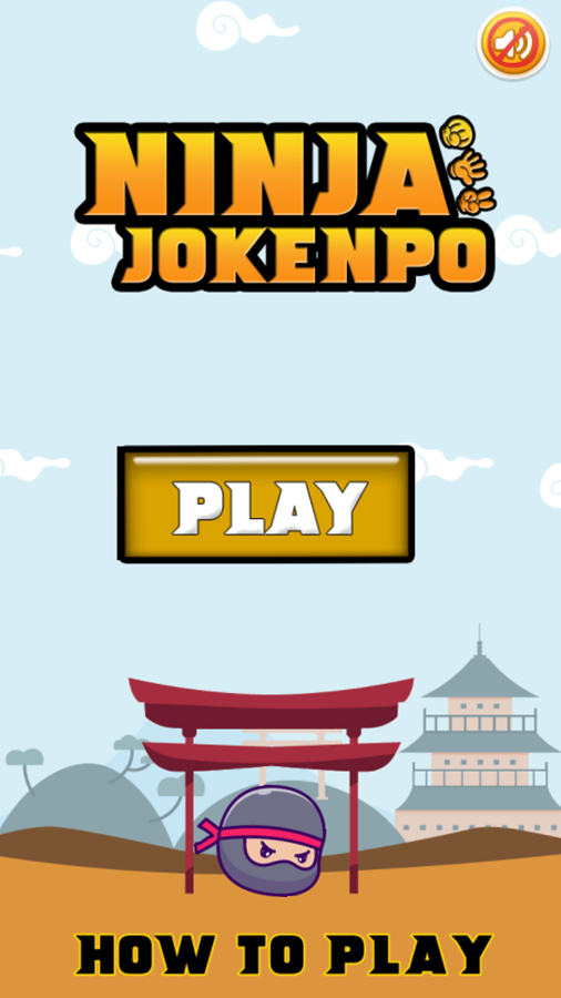 Ninja Jokenpo Game Welcome Screen Screenshot.