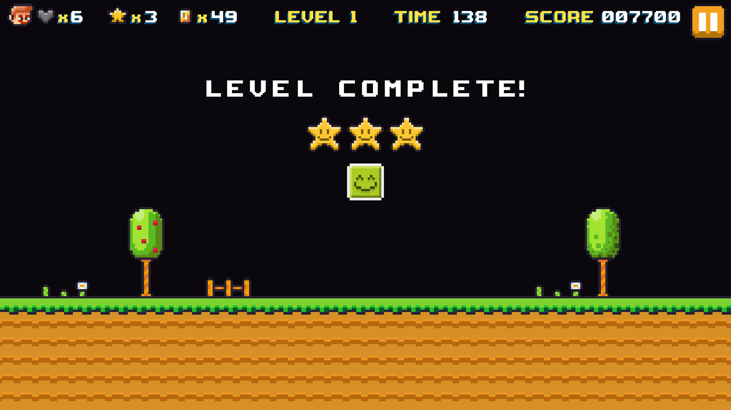 Ninja Plumber Game Level Complete Screenshot.