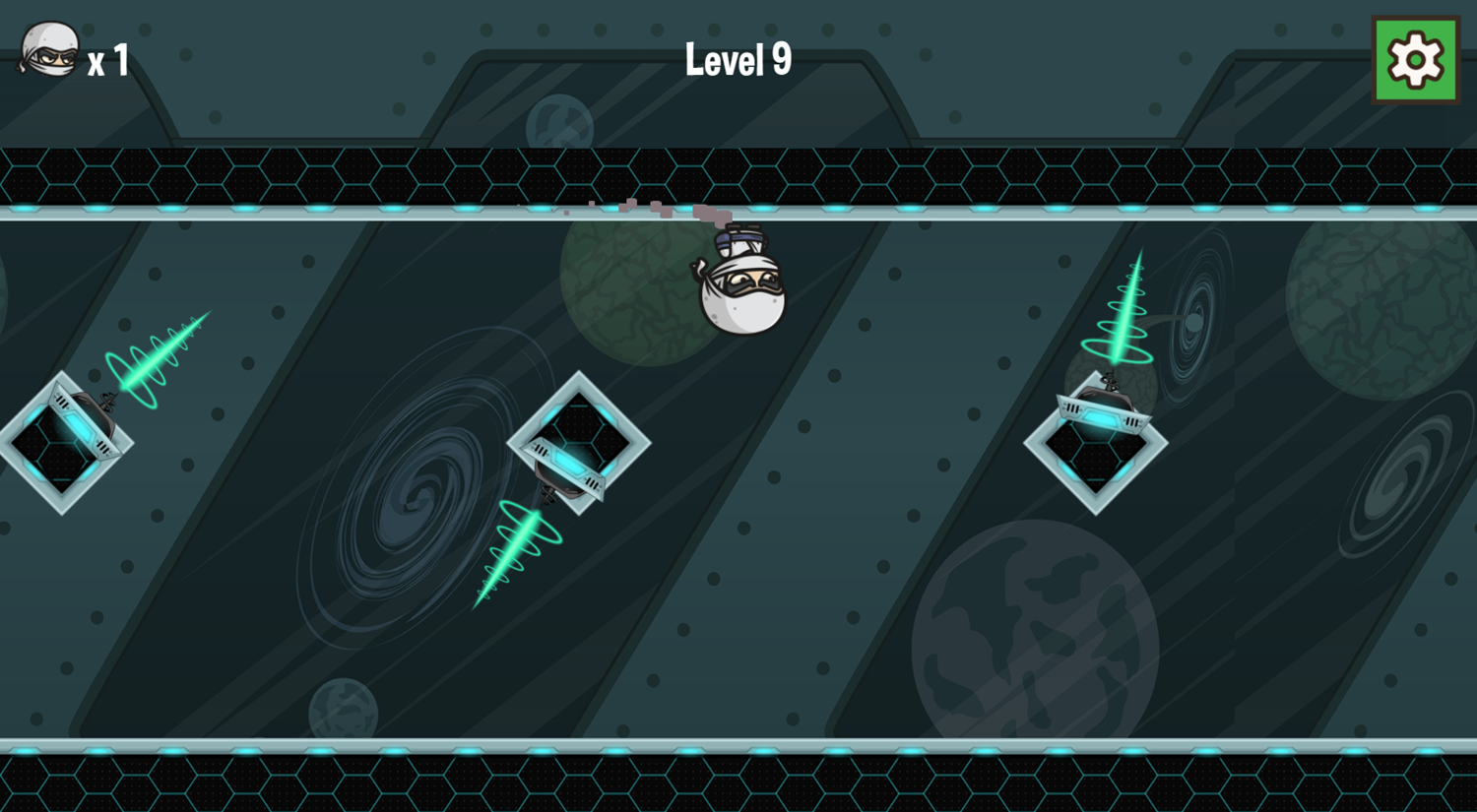 Ninja Run Game Level Progress Screenshot.