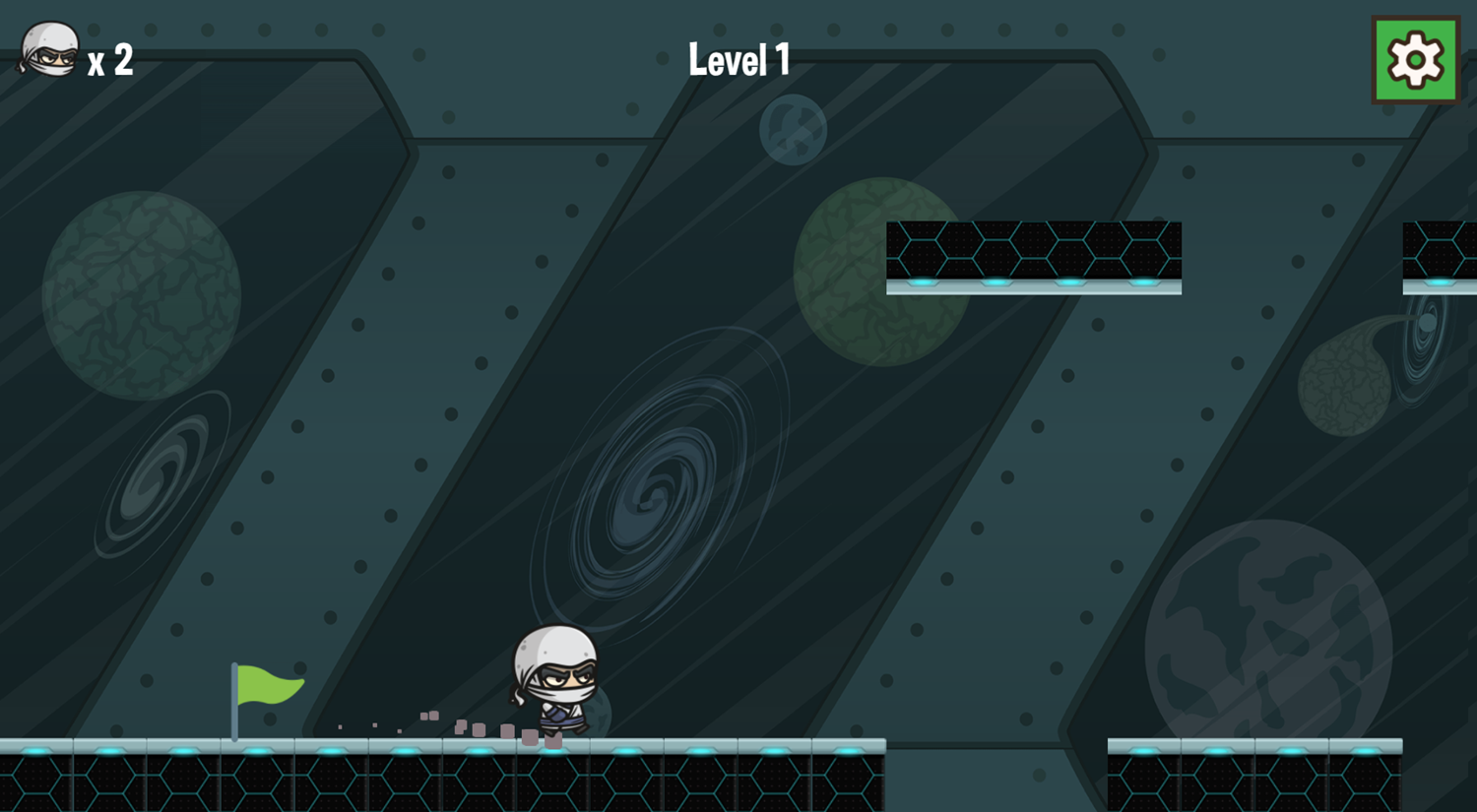 Ninja Run Game Level Start Screenshot.