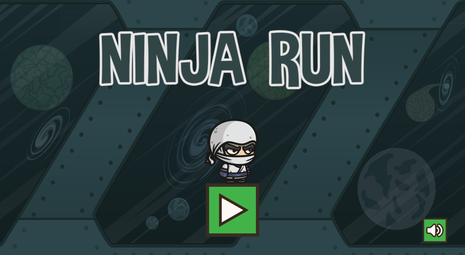 Ninja Run Game Welcome Screen Screenshot.