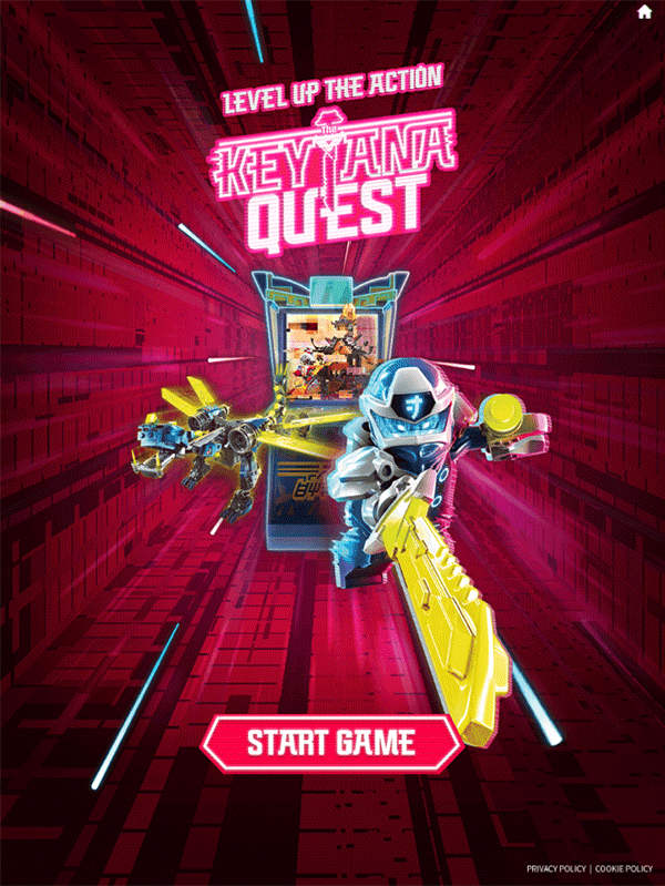 Ninjago Keytana Quest Game Welcome Screen Screenshot.