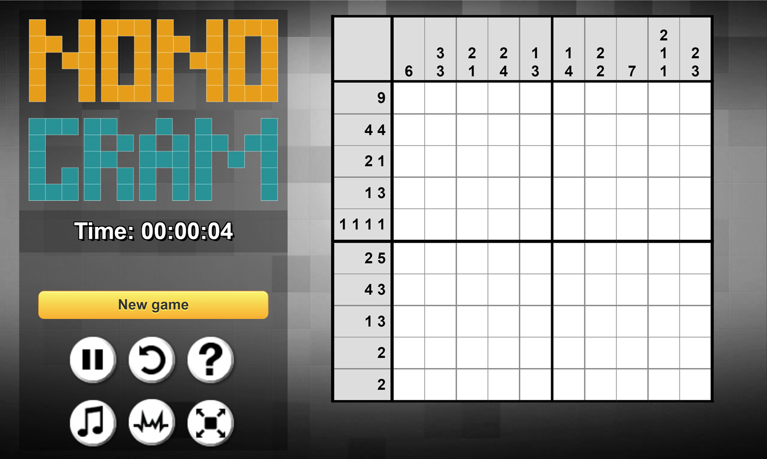 Nonogram Game Screenshot.