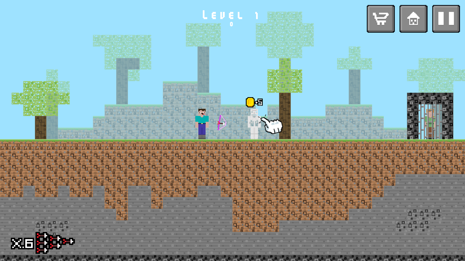 NoobHood Game Level Start Screenshot.