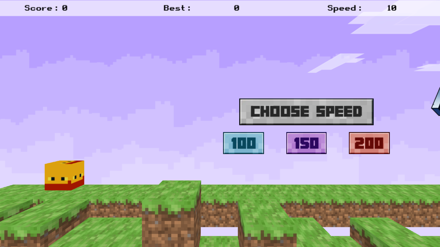Nubic Jumper Game Choose Speed Screenshot.