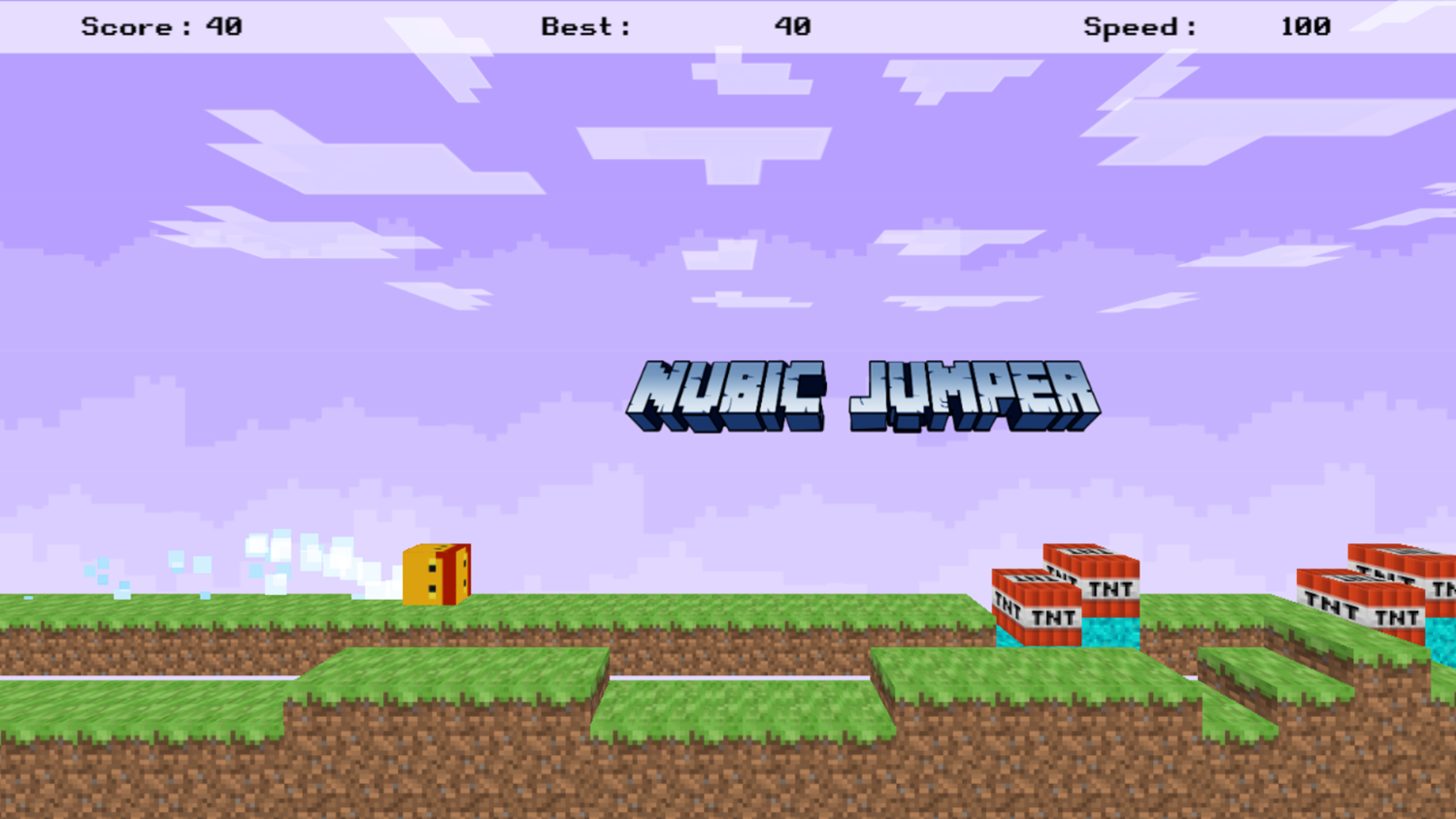 Nubic Jumper Game Start Screenshot.