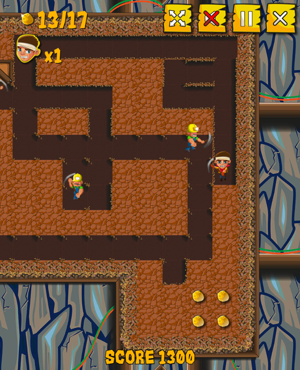 Nugget Seeker Adventure Game Collect Coins Screenshot.