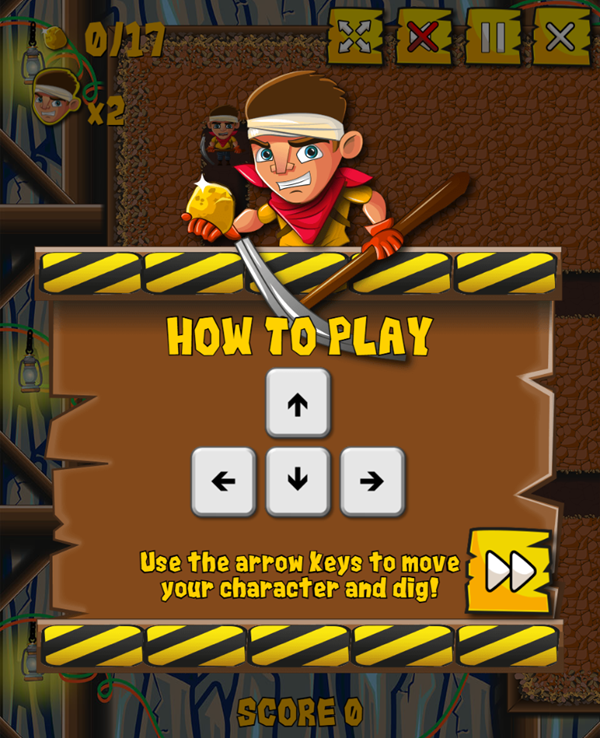 Nugget Seeker Adventure Game How To Play Screenshot.