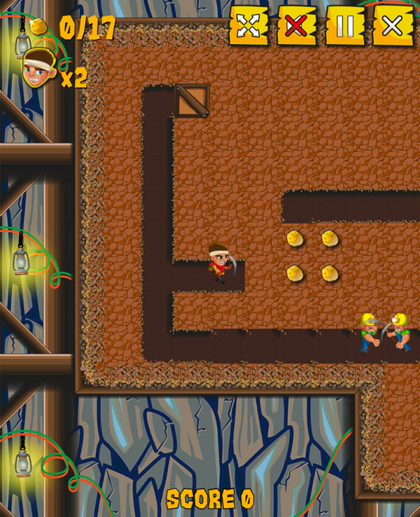 Nugget Seeker Adventure Game Level Play Screenshot.