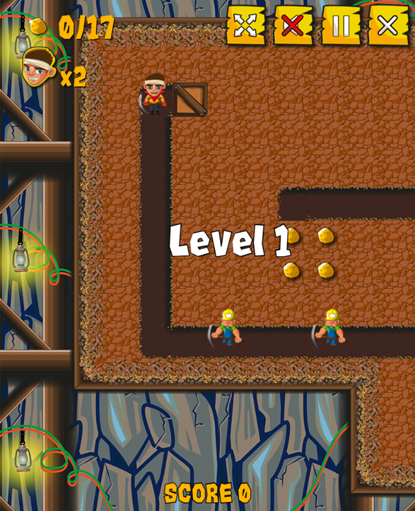 Nugget Seeker Adventure Game Level Start Screenshot.