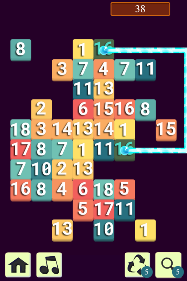 Number Connect Game Level Play Screenshot.