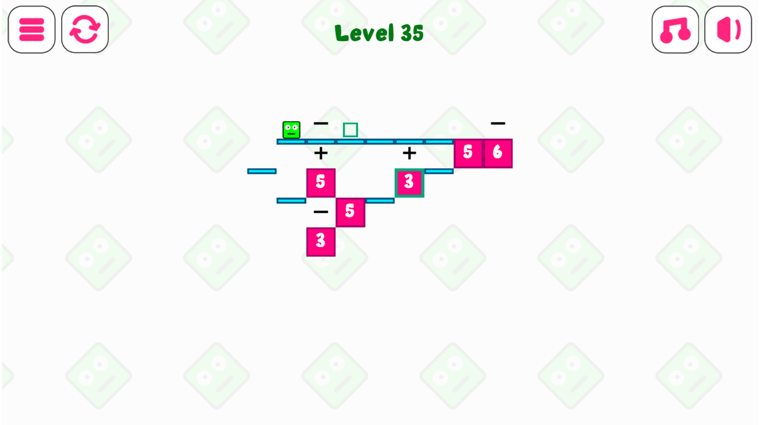 Number Jumping Game Final Level Screenshot.