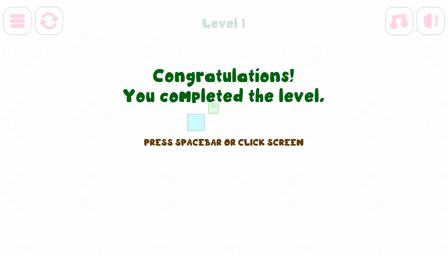 Number Jumping Game Level Complete Screenshot.