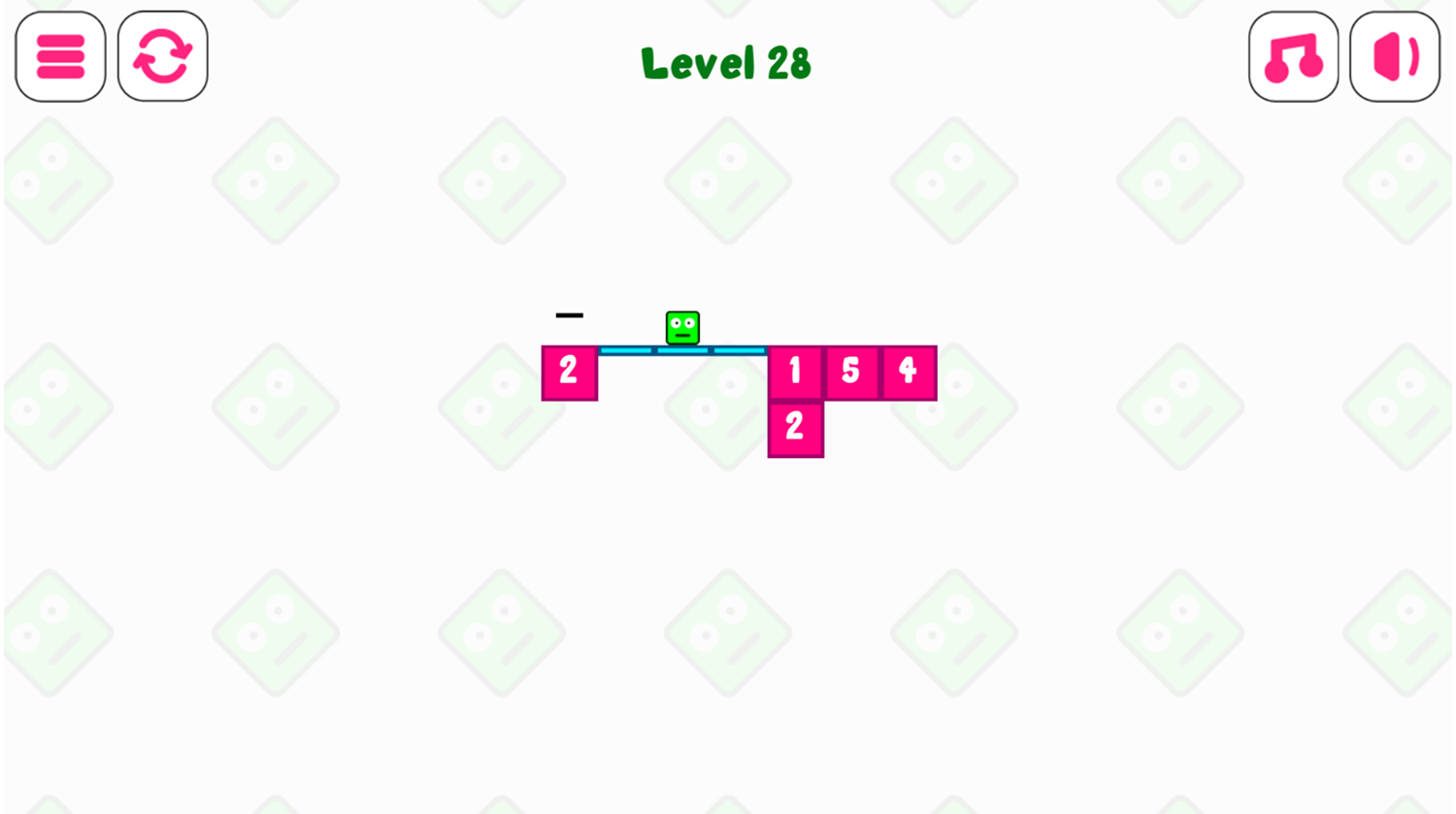 Number Jumping Game Level With Subtraction Screenshot.