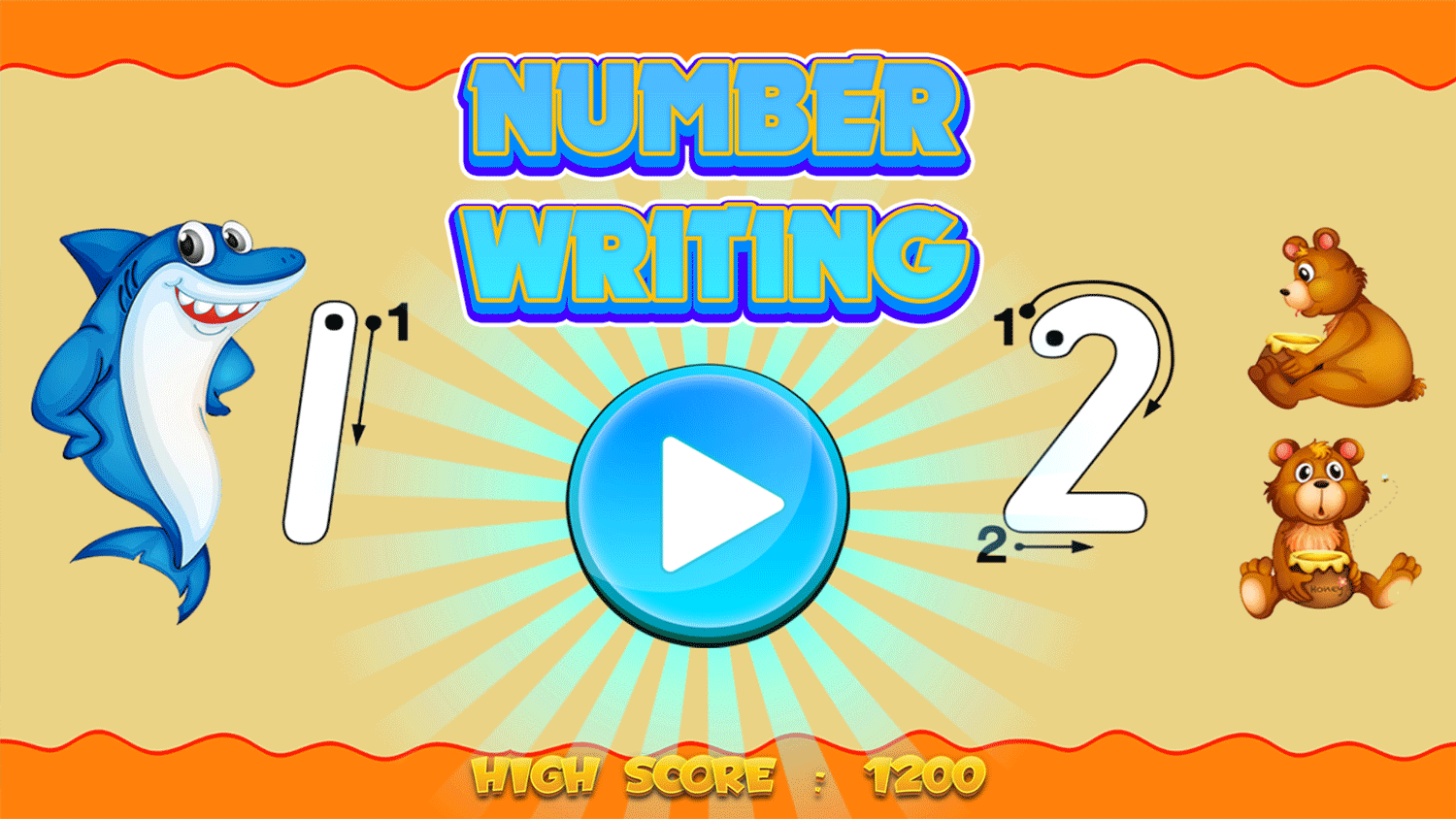 Number Writing 2 Welcome Screen Screenshots.