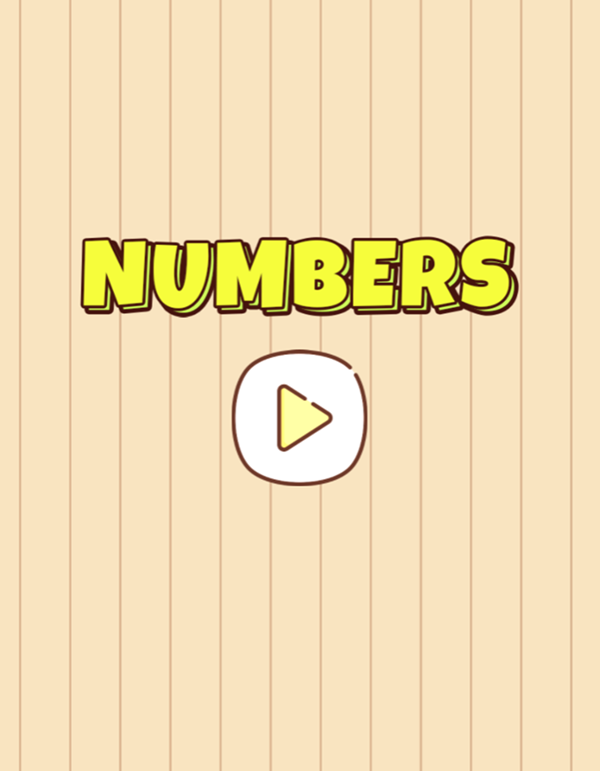 Numbers Game Welcome Screen Screenshot.